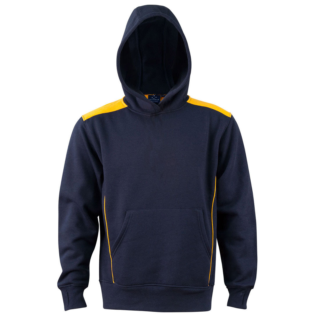 House of Uniforms The Croxton Contrast Hoodie | Kids Winning Spirit Navy/Gold