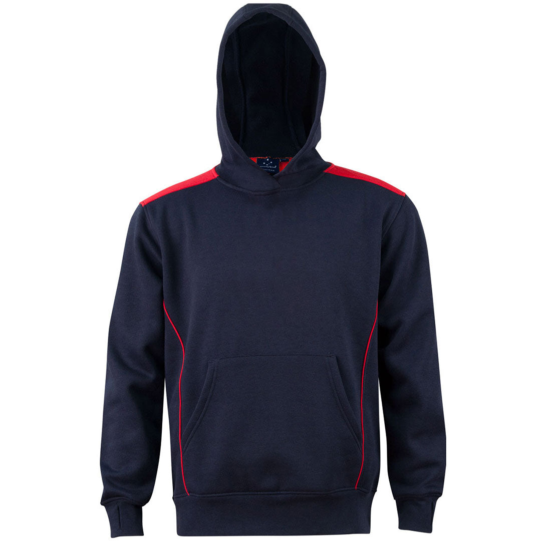 House of Uniforms The Croxton Contrast Hoodie | Kids Winning Spirit Navy/Red
