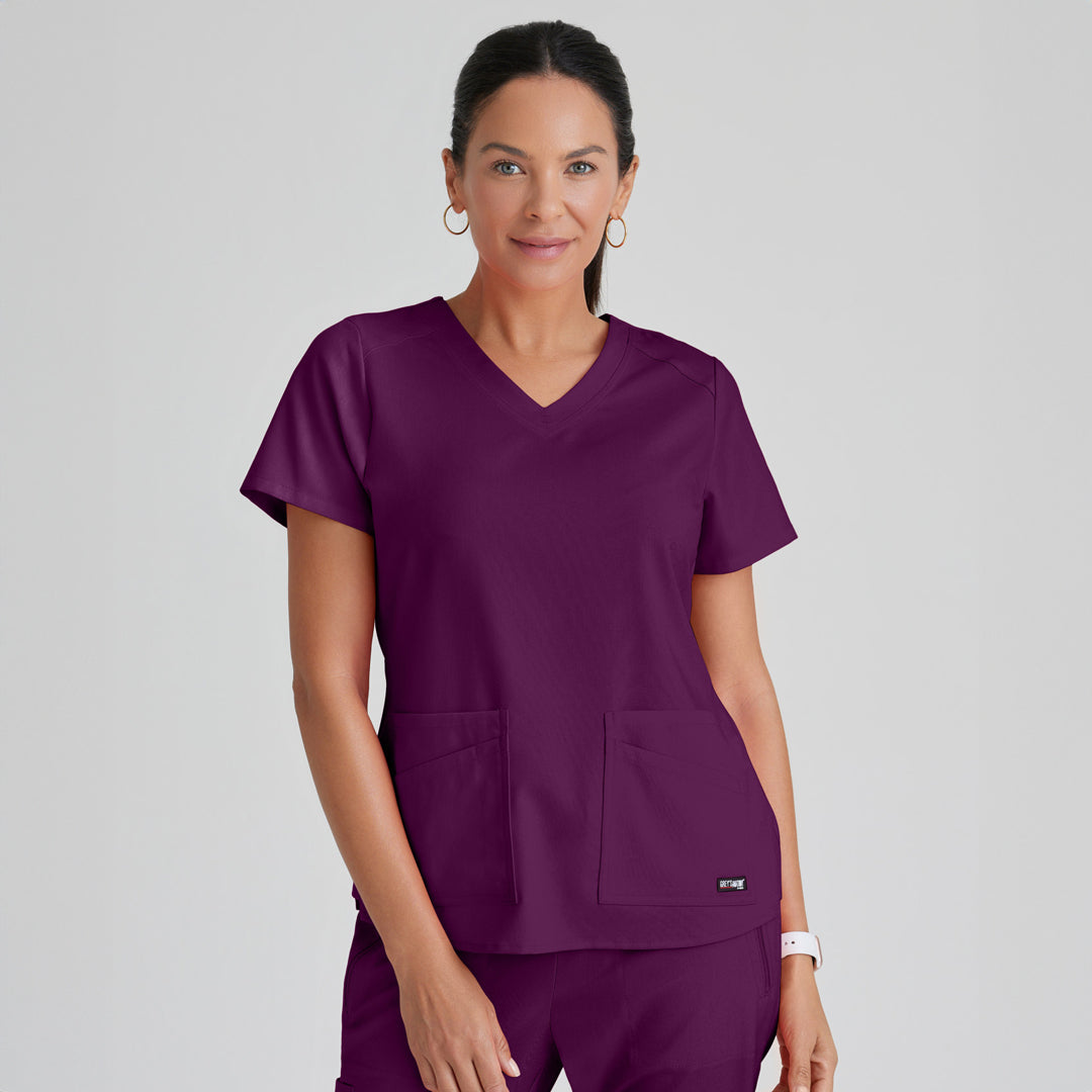 House of Uniforms The Emma Scrub Top | Ladies | Greys Anatomy Greys Anatomy by Barco Wine