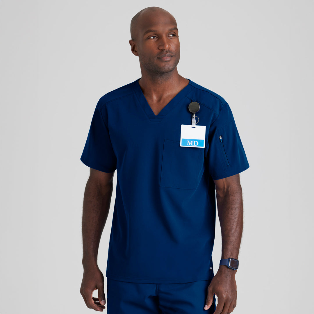 House of Uniforms The Murphy Scrub Top | Mens | Greys Anatomy Greys Anatomy by Barco Indigo