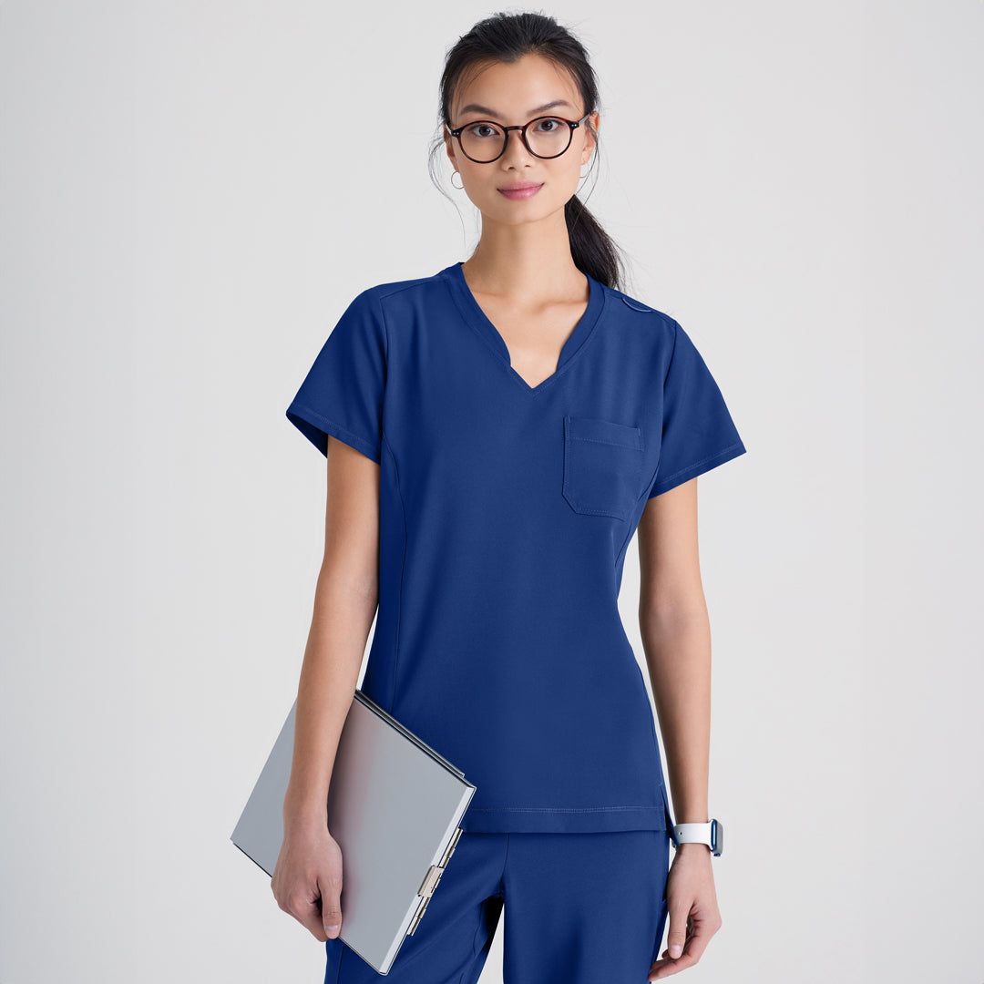 House of Uniforms The Sway Top | Ladies | Greys Anatomy Evolve Greys Anatomy by Barco Indigo