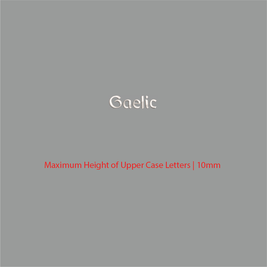 House of Uniforms Embroidery | Personal Names | Small House of Uniforms Gaelic