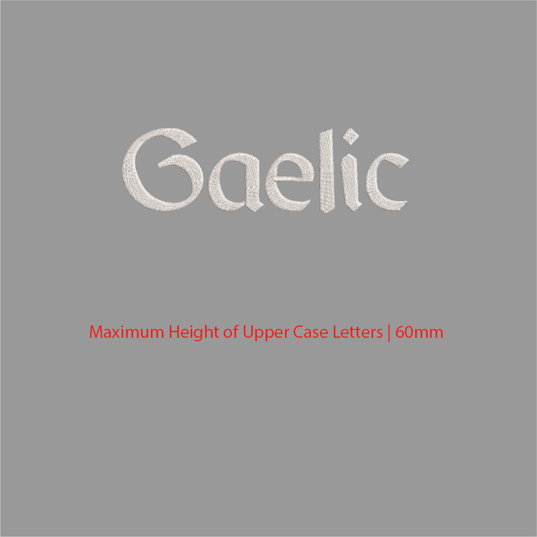 House of Uniforms Embroidery | Personal Names | Large House of Uniforms Gaelic