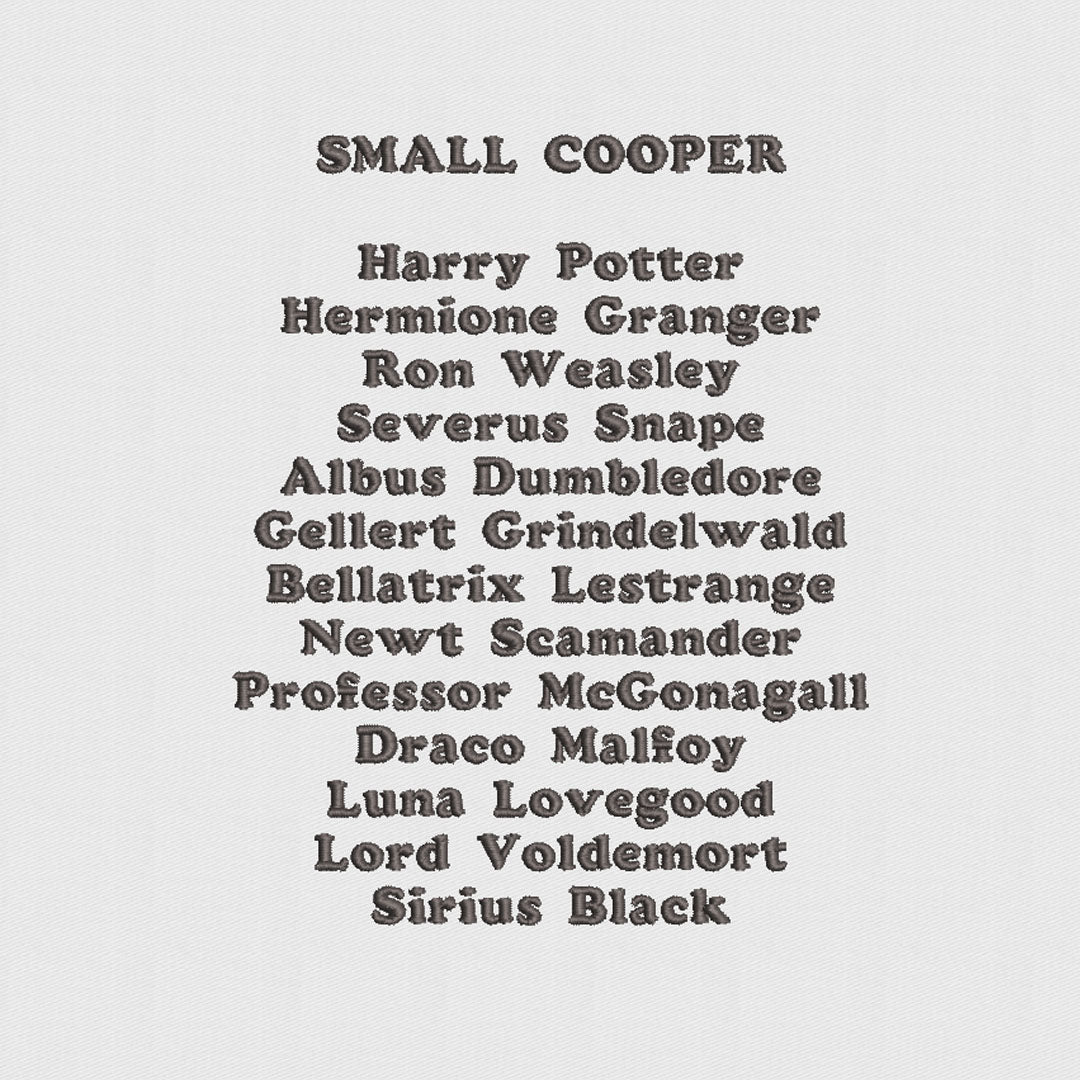 House of Uniforms Embroidery | Personal Names | Medium House of Uniforms