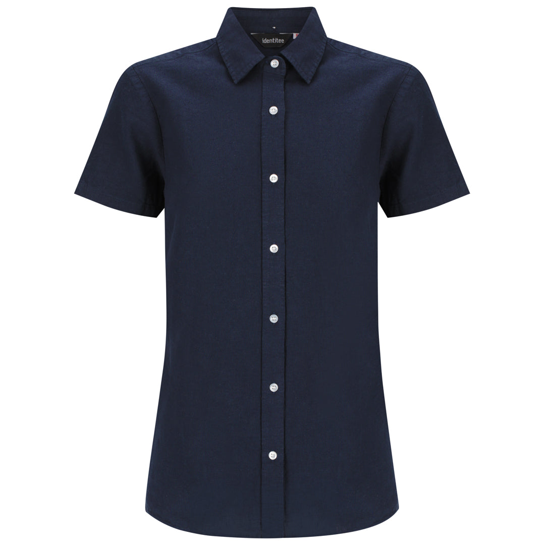 House of Uniforms The Floyd Shirt | Ladies | Short Sleeve Identitee Navy