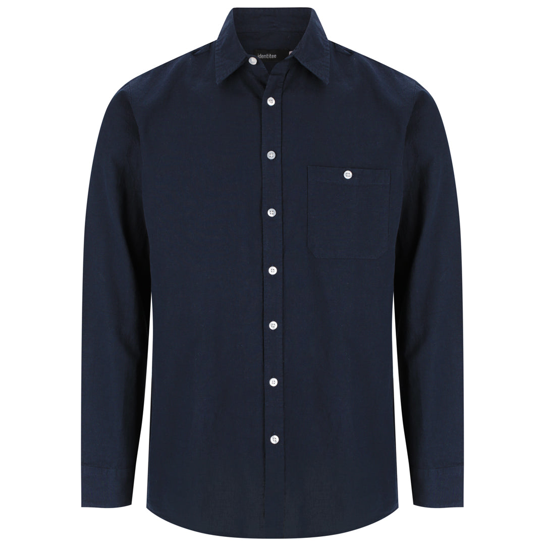 House of Uniforms The Floyd Shirt | Mens | Long Sleeve Identitee Navy