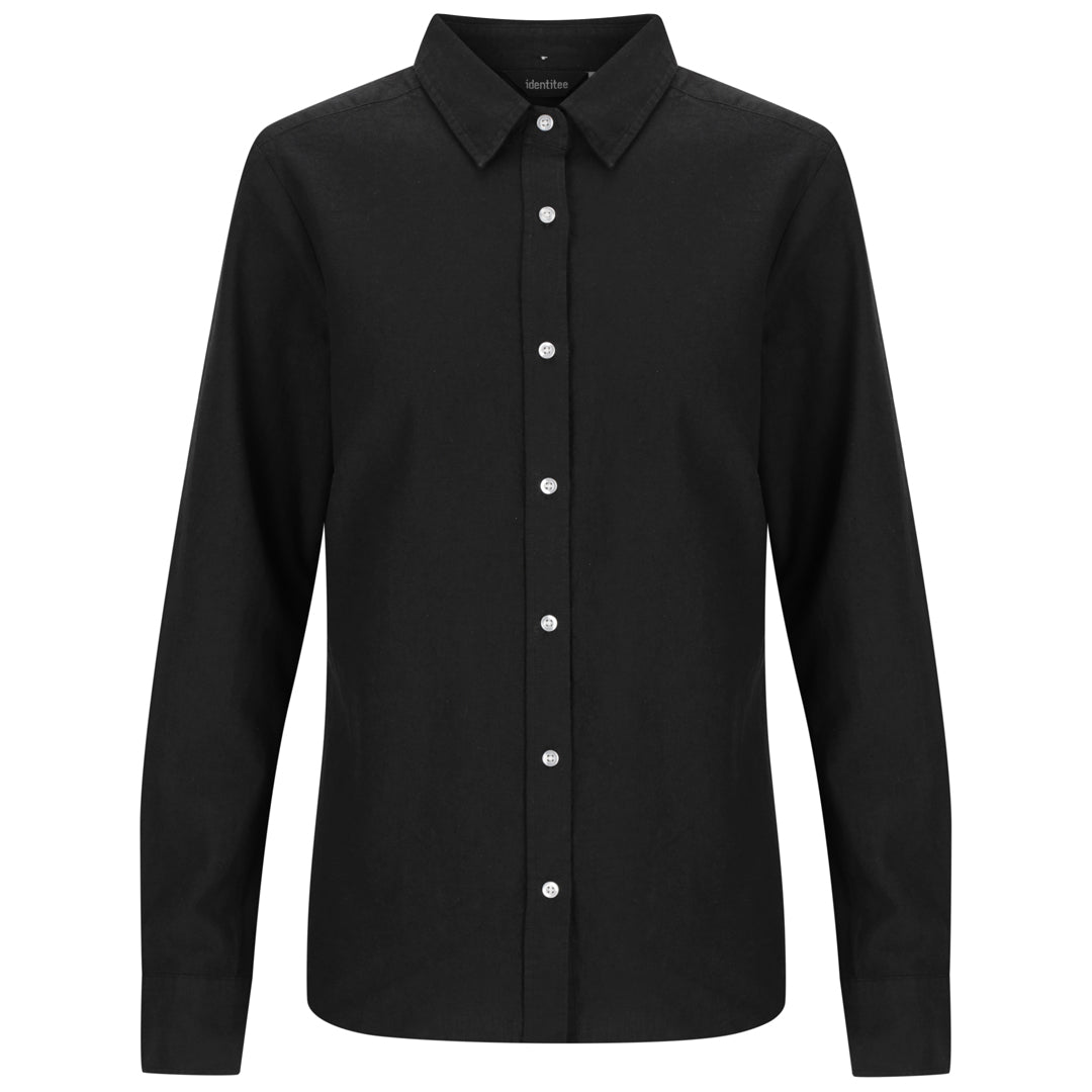 House of Uniforms The Floyd Shirt | Ladies | Long Sleeve Identitee Black