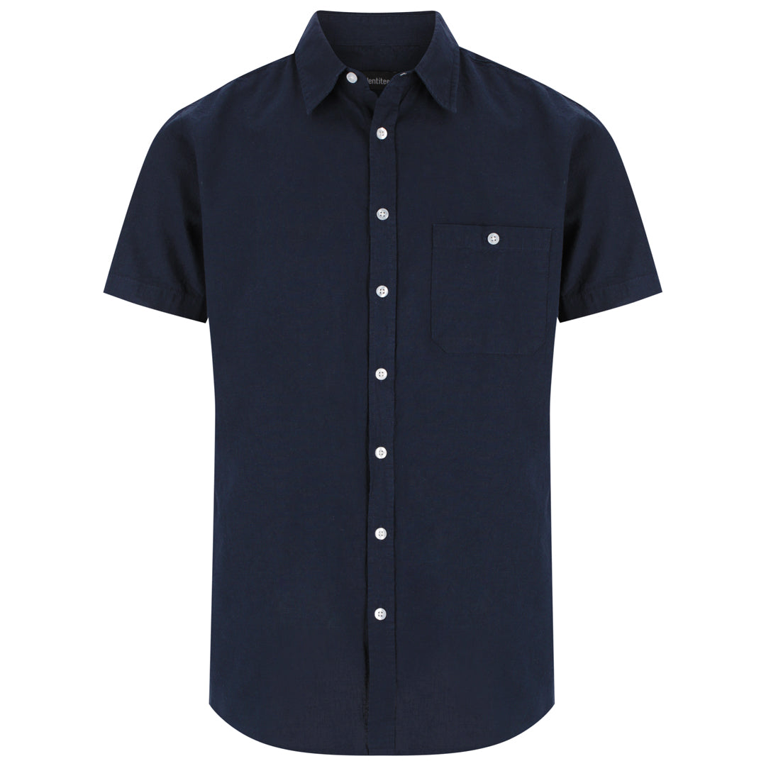 House of Uniforms The Floyd Shirt | Mens | Short Sleeve Identitee Navy