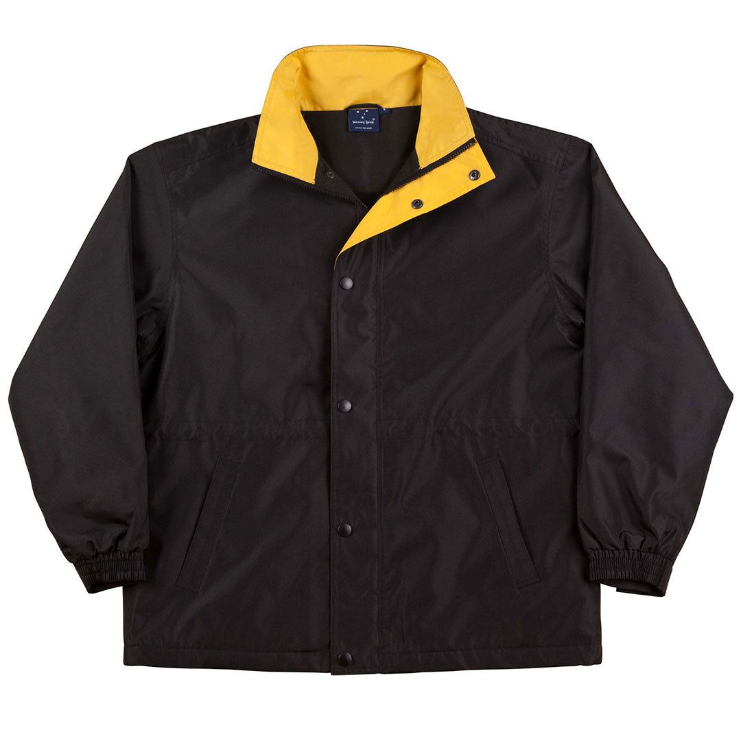 House of Uniforms The Stadium Jacket | Kids Winning Spirit Black/Gold