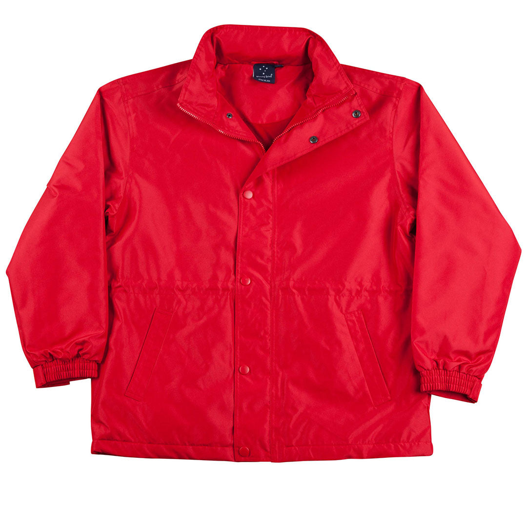 House of Uniforms The Stadium Jacket | Kids Winning Spirit Red