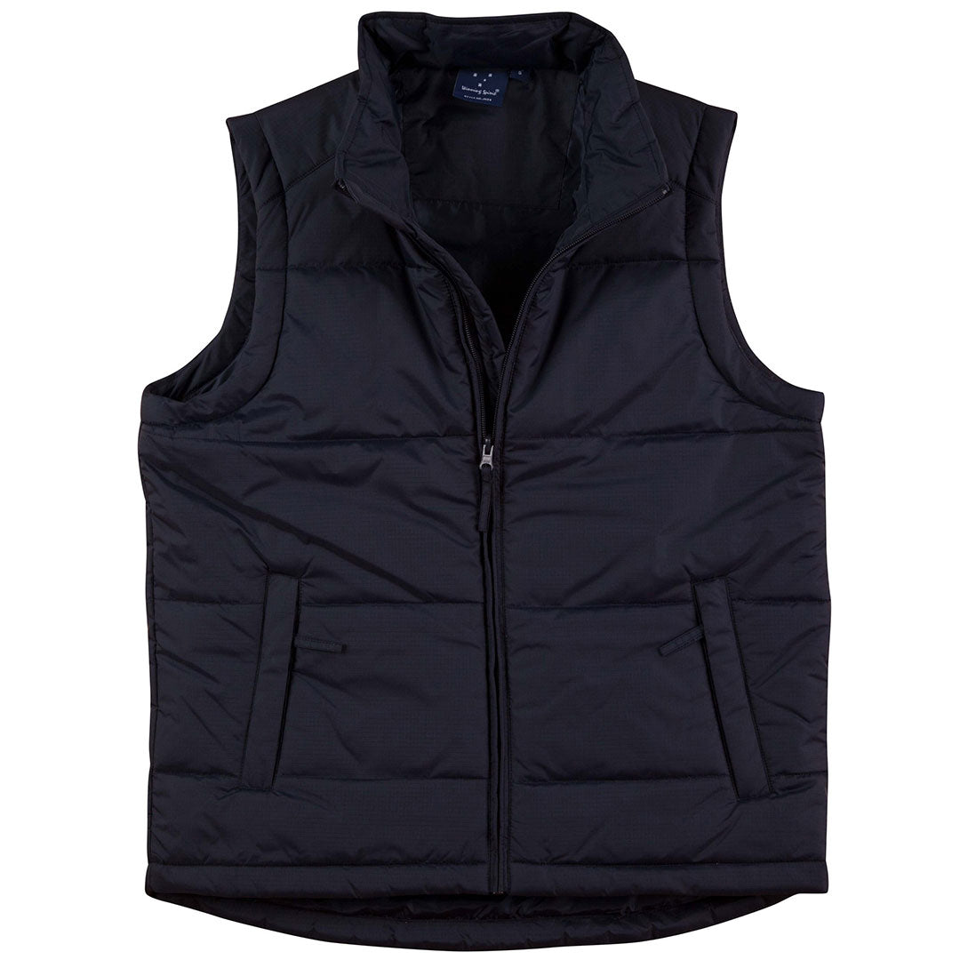 House of Uniforms The Nylon Ripstop Padded Vest | Mens Winning Spirit Navy