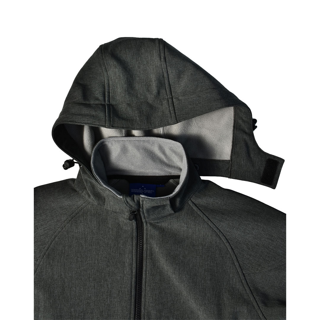 House of Uniforms The Aspen Softshell Hooded Jacket | Mens Winning Spirit