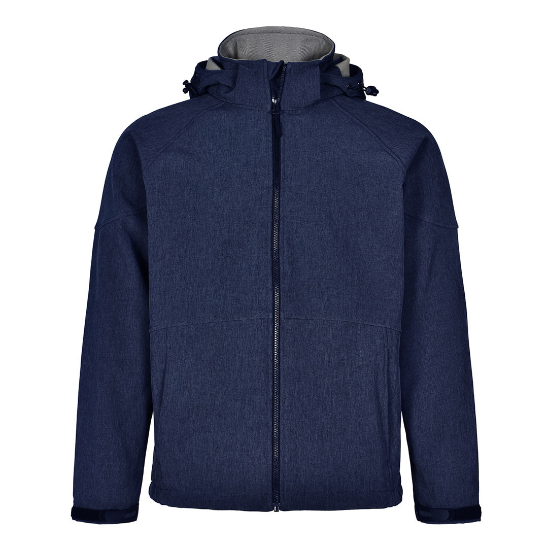 House of Uniforms The Aspen Softshell Hooded Jacket | Mens Winning Spirit Navy Marle