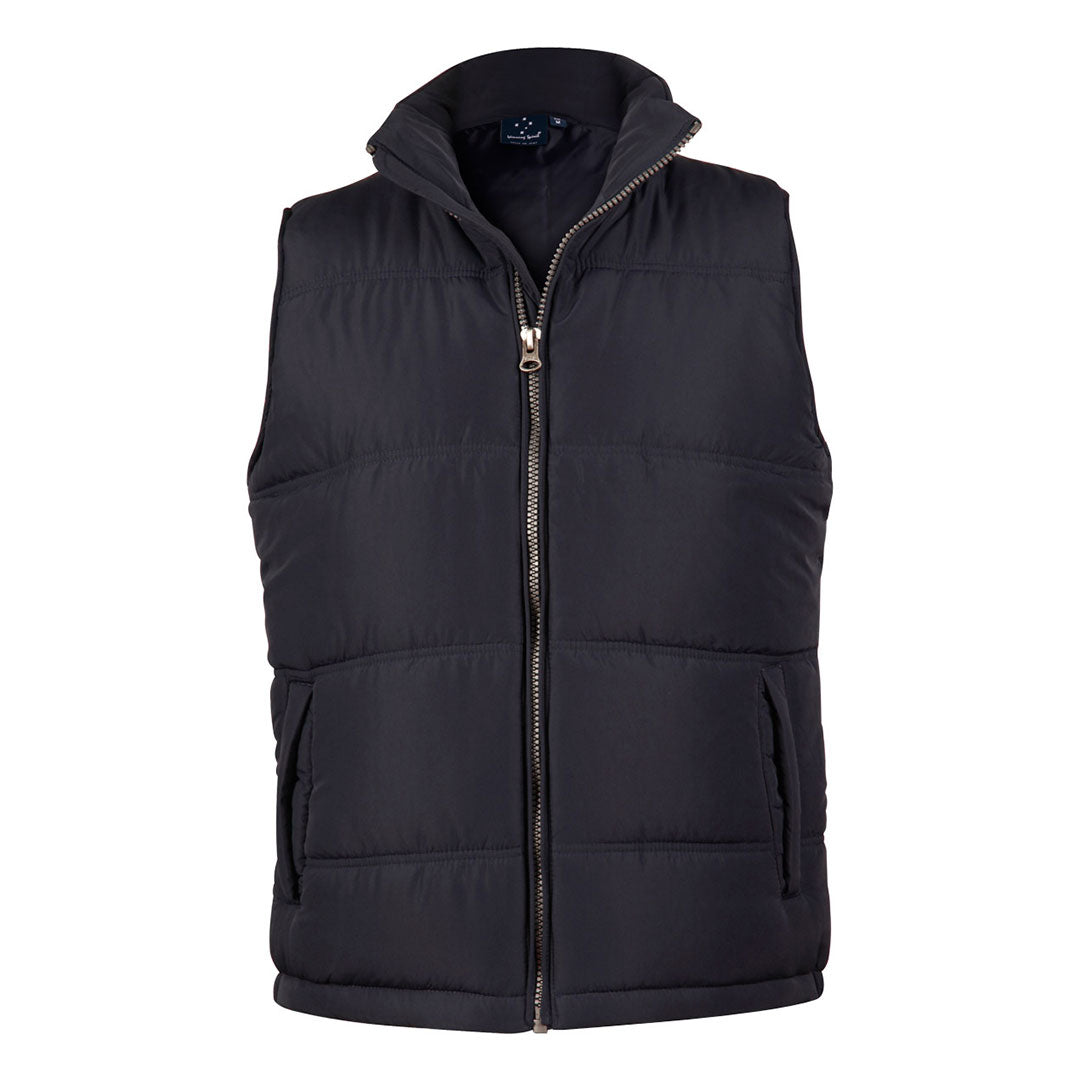 House of Uniforms The Everest Heavy Quilted Vest | Adults Winning Spirit Navy