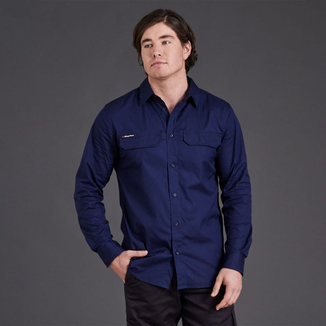 House of Uniforms The Work Cool Pro Shirt | Mens | Long Sleeve KingGee