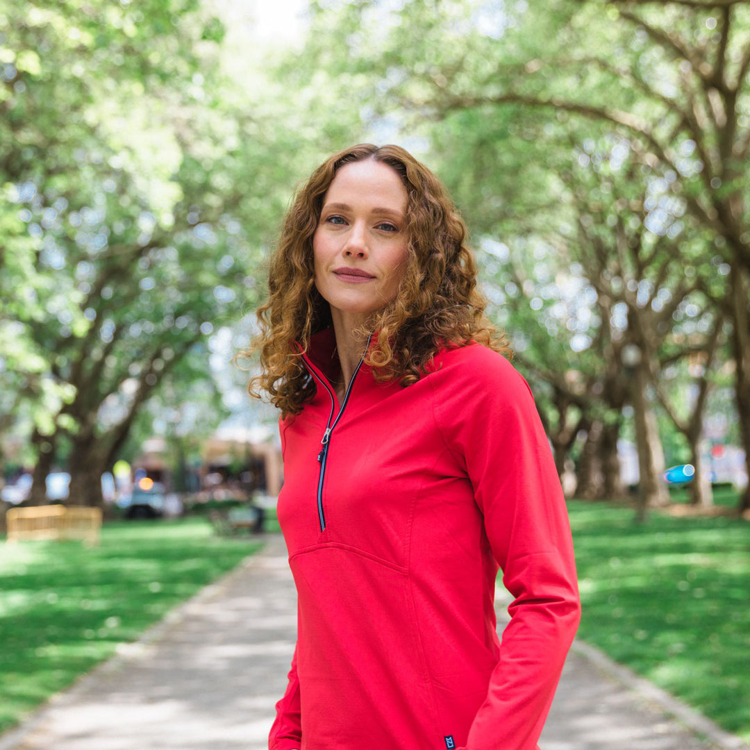 House of Uniforms The Adapt Half Zip Top | Ladies Cutter and Buck