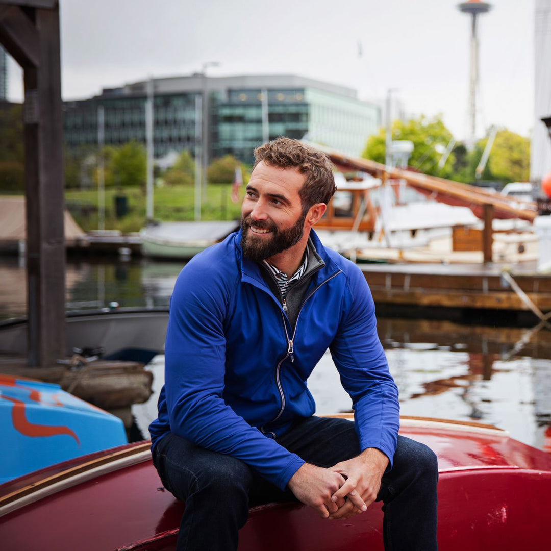 House of Uniforms The Adapt Full Zip Top | Mens Cutter and Buck