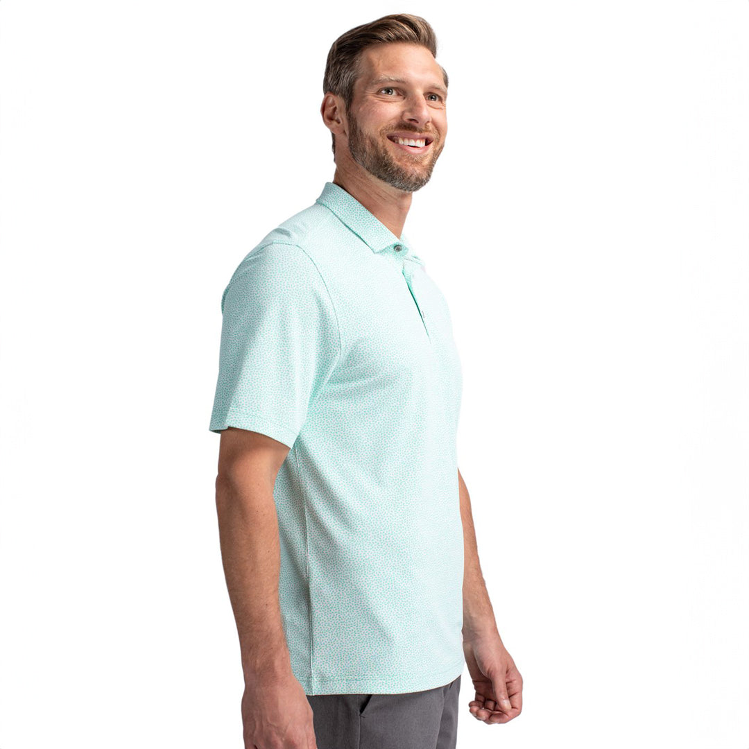 House of Uniforms The Virtue Botanical Print Polo | Mens Cutter and Buck
