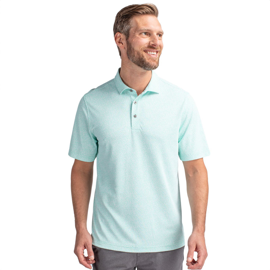 House of Uniforms The Virtue Botanical Print Polo | Mens Cutter and Buck