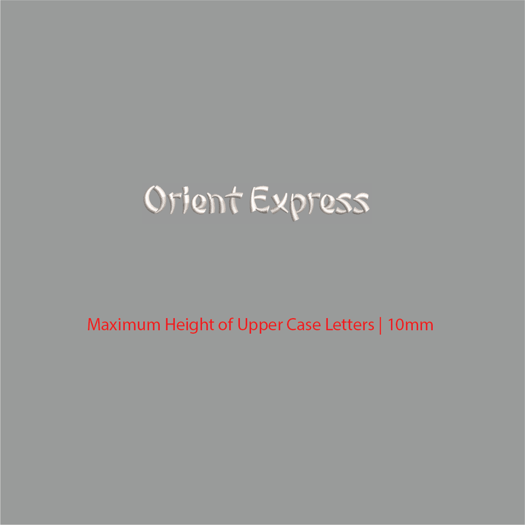 House of Uniforms Embroidery | Personal Names | Small House of Uniforms Orient Express