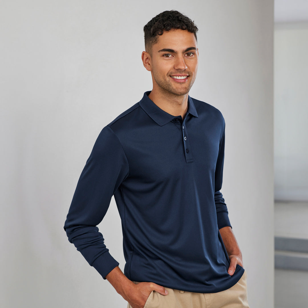 House of Uniforms The Action Polo | Mens | Long Sleeve Biz Collection