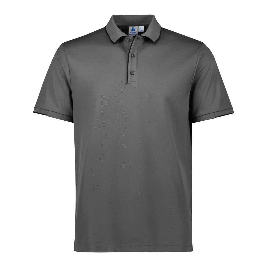 House of Uniforms The Focus Polo | Short Sleeve | Mens Biz Collection Ash/Black