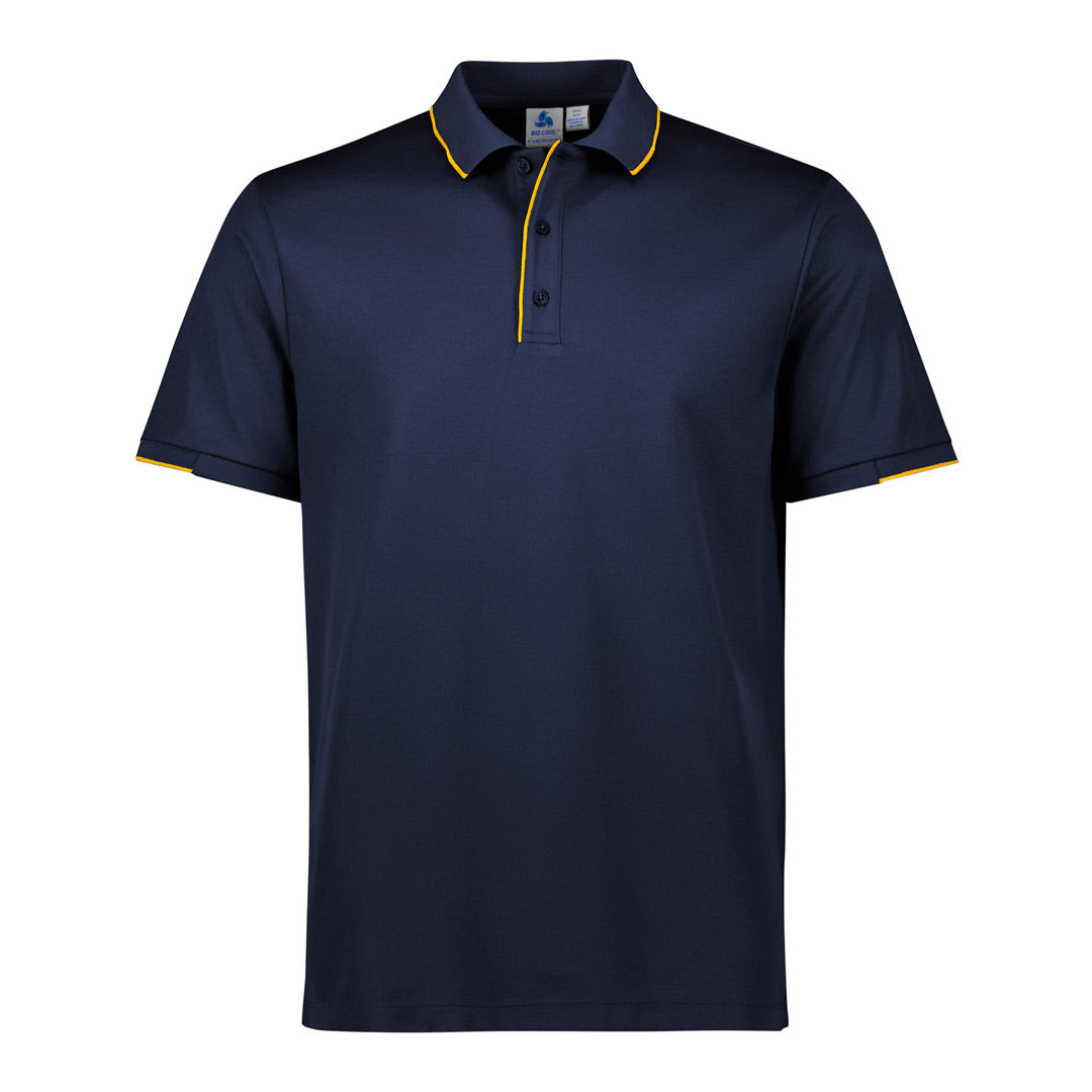 House of Uniforms The Focus Polo | Short Sleeve | Mens Biz Collection Navy/Gold