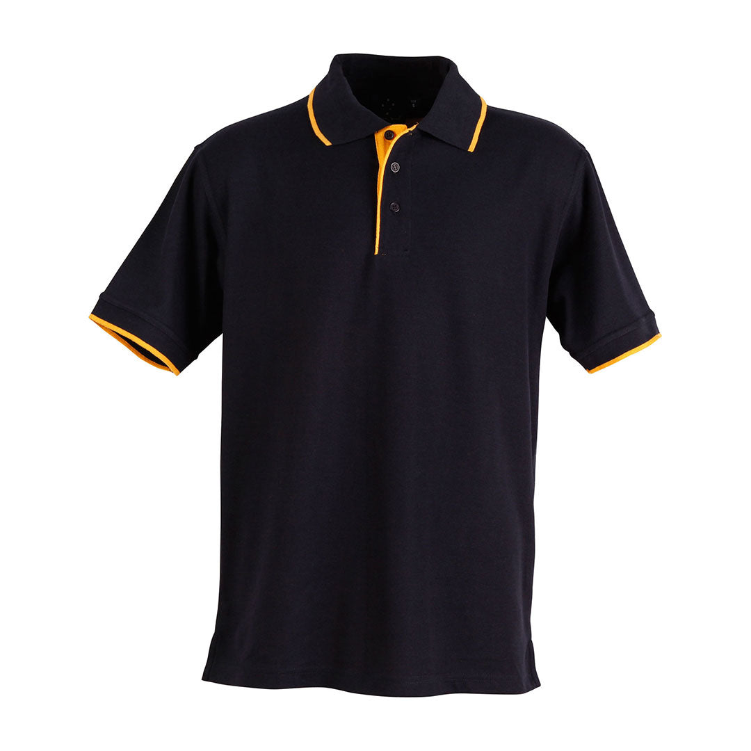 House of Uniforms The Liberty Contrast Polo | Mens Winning Spirit Navy/Gold