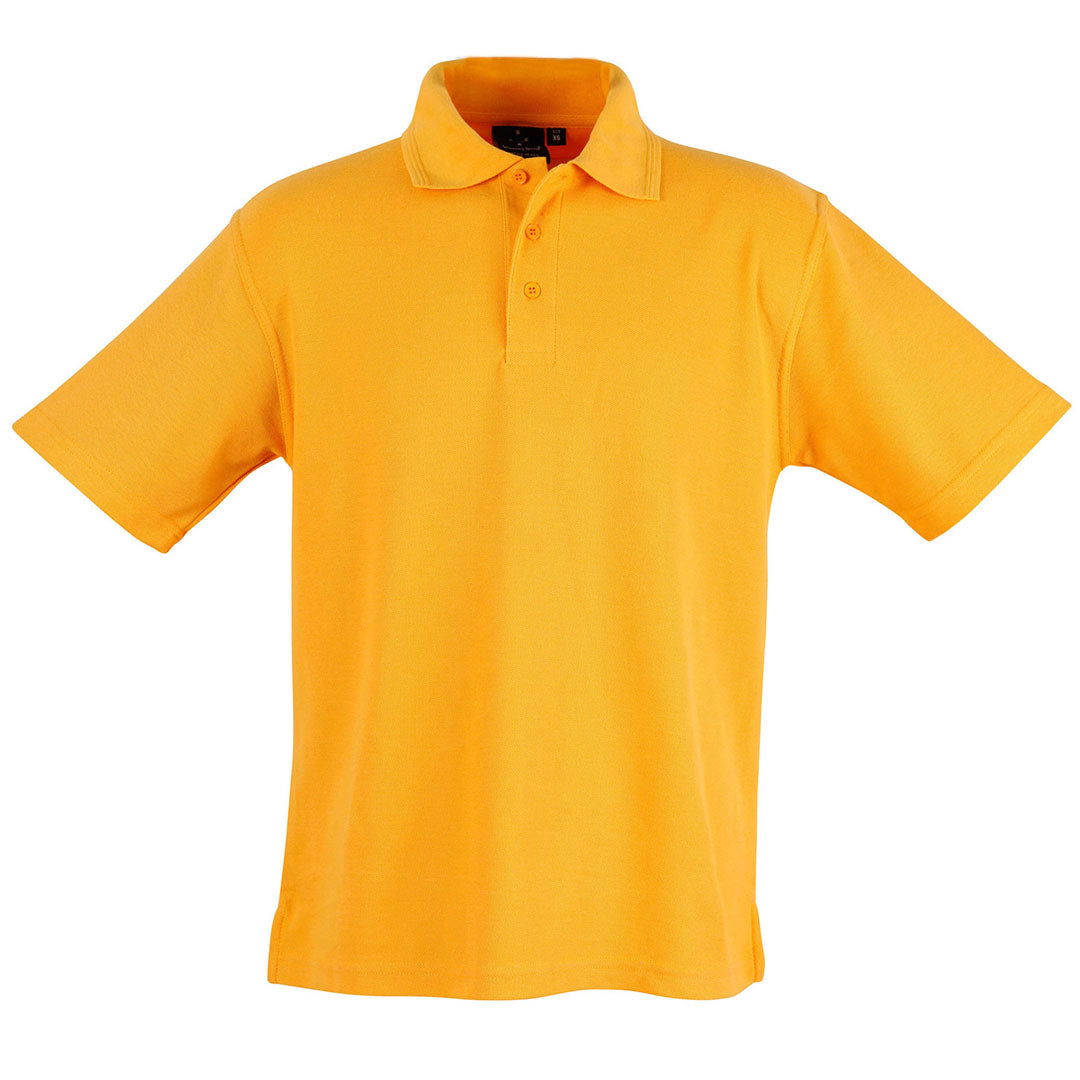 House of Uniforms The Traditional Pique Knit Polo | Adults Winning Spirit Gold