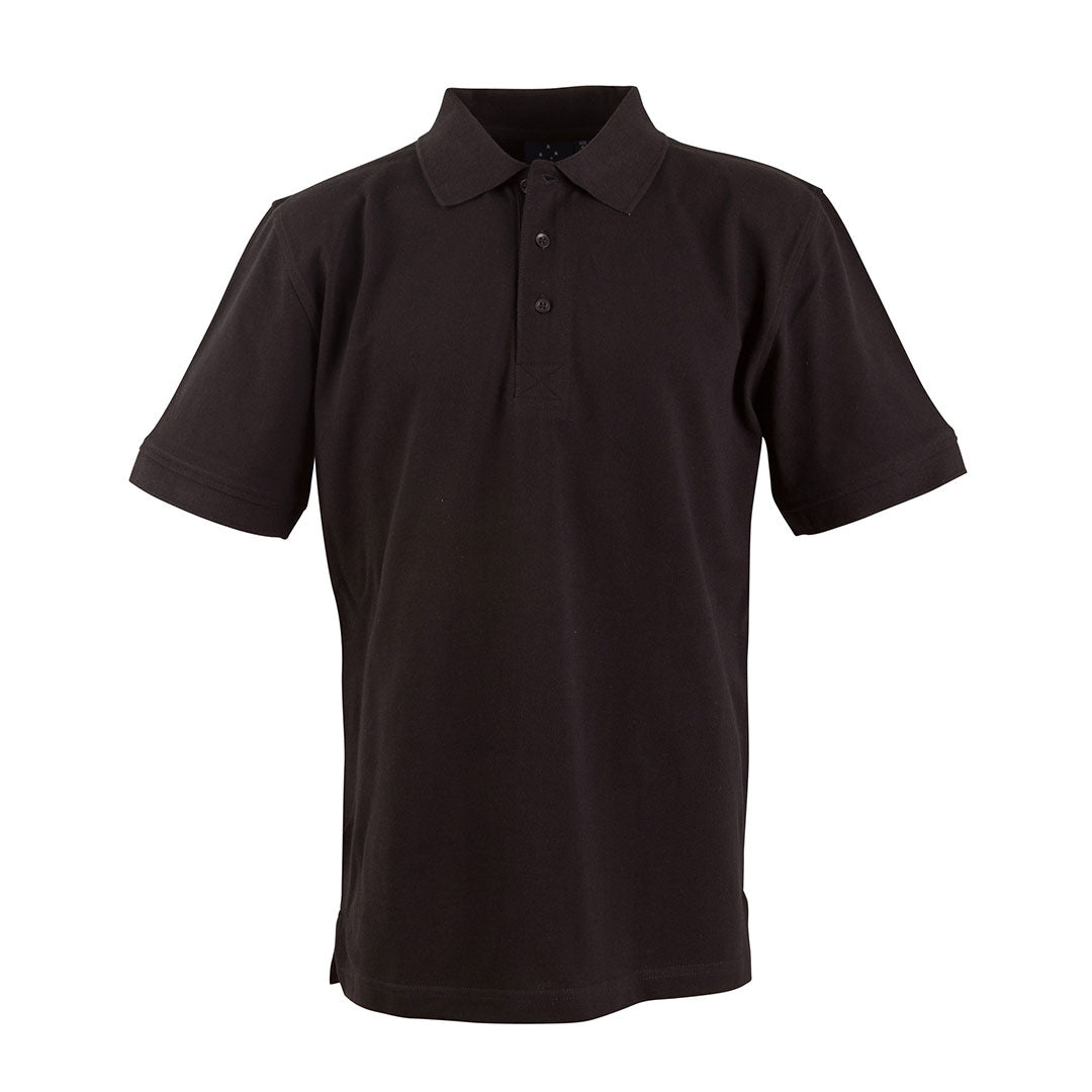 House of Uniforms The Longbeach Cotton Polo | Mens Winning Spirit Black