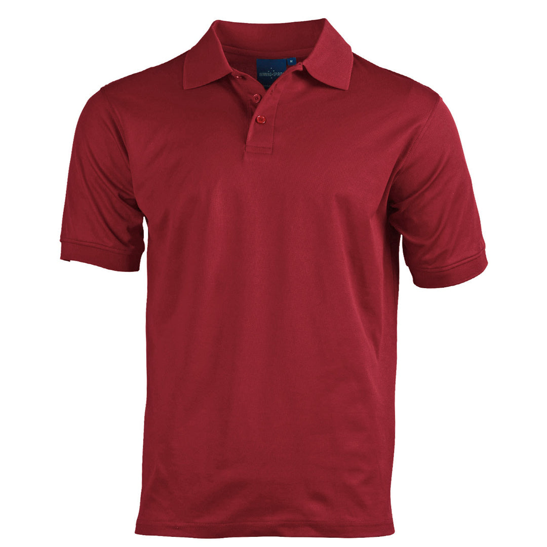 House of Uniforms The Victory Polo | Mens | Short Sleeve Winning Spirit Ruby