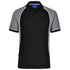 House of Uniforms The Arena Tri-Colour Polo | Mens Winning Spirit Black/White/Grey