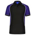 House of Uniforms The Arena Tri-Colour Polo | Kids Winning Spirit Black/White/Purple