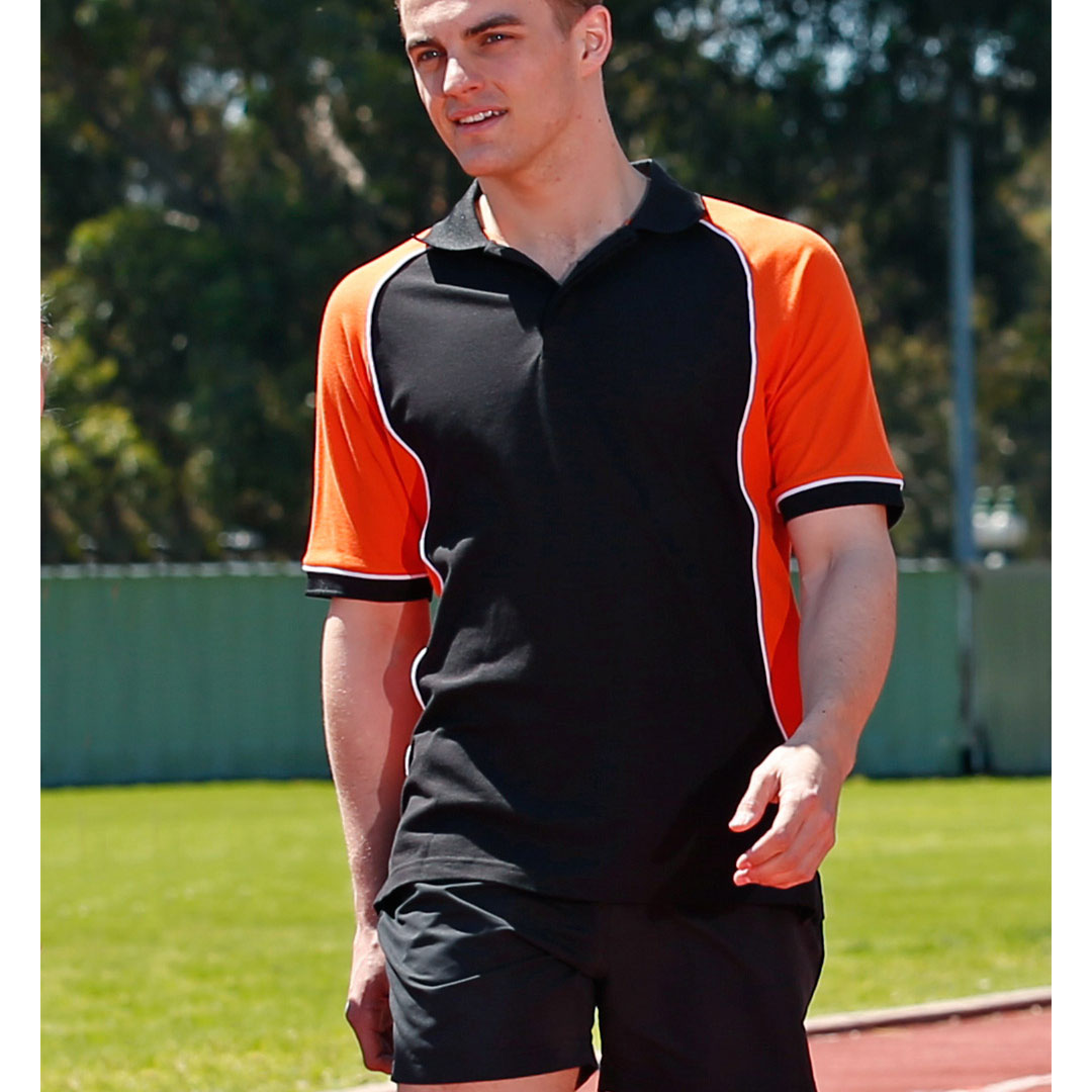 House of Uniforms The Arena Tri-Colour Polo | Mens Winning Spirit