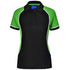 House of Uniforms The Arena Tri-Colour Polo | Ladies Winning Spirit Black/White/Green
