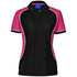 House of Uniforms The Arena Tri-Colour Polo | Ladies Winning Spirit Black/White/Magenta