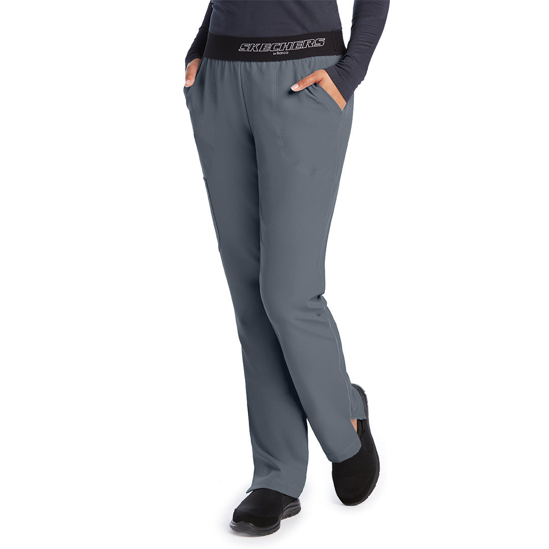House of Uniforms The Vitality Breeze Scrub Pant | Ladies | Tall | Skechers Skechers by Barco Pewter