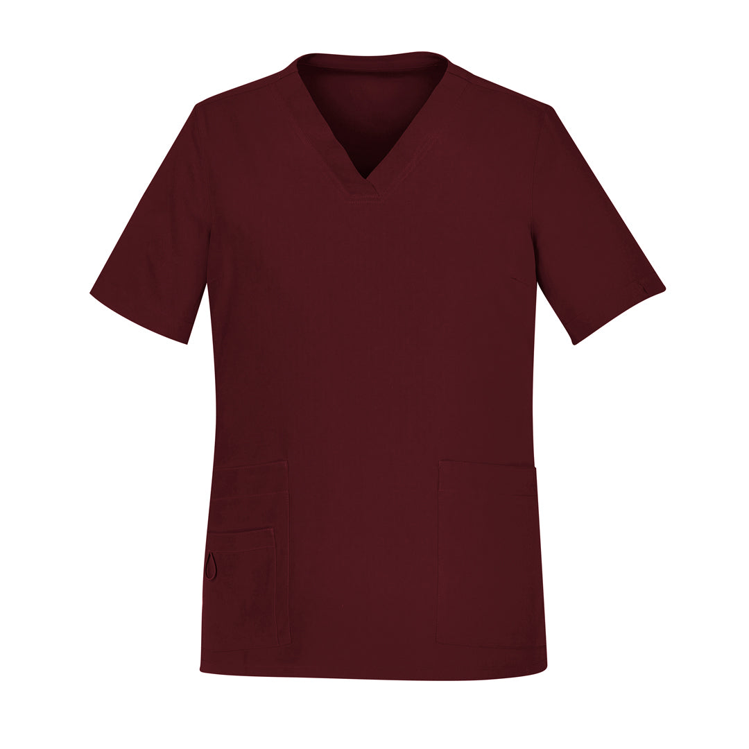 House of Uniforms The Avery V Neck Scrub Top | Ladies Biz Care Burgundy