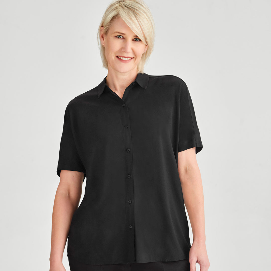 House of Uniforms The Dahlia Blouse | Ladies | Short Sleeve Biz Corporates 