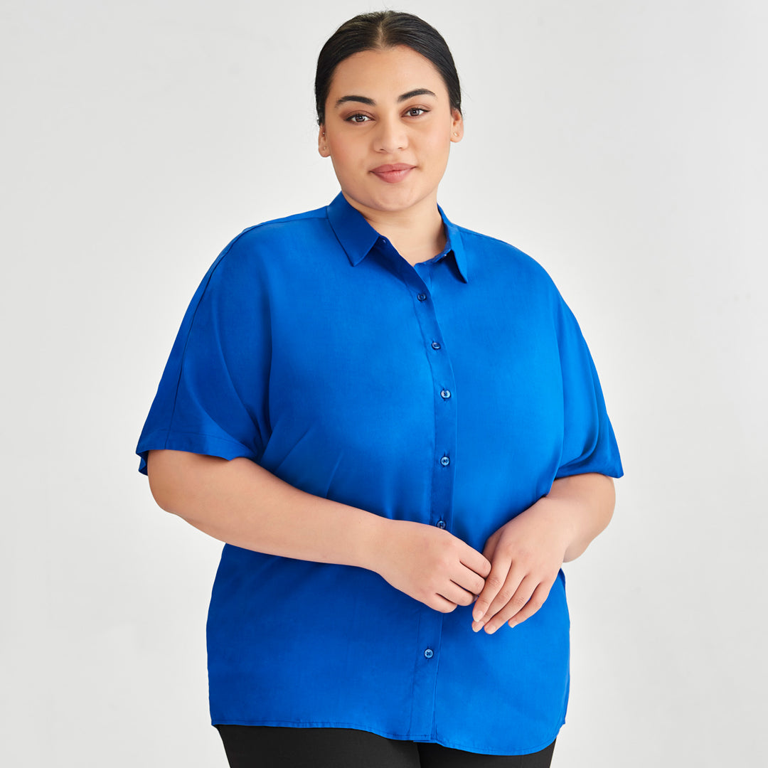 House of Uniforms The Dahlia Blouse | Ladies | Short Sleeve Biz Corporates
