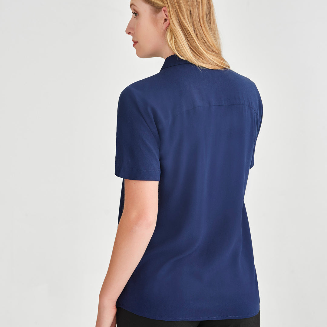 House of Uniforms The Dahlia Blouse | Ladies | Short Sleeve Biz Corporates 