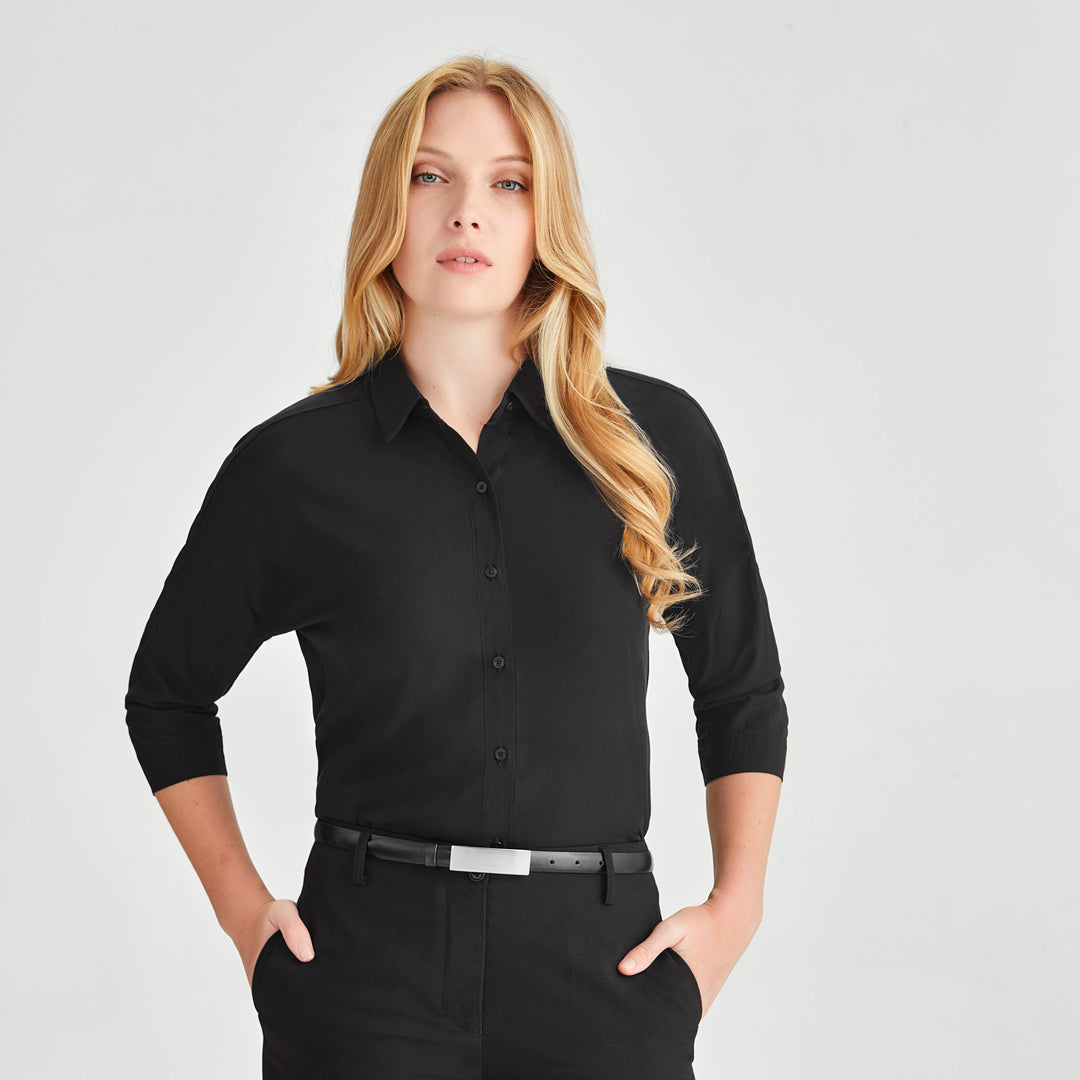 House of Uniforms The Dahlia Blouse | Ladies | Short Sleeve Biz Corporates