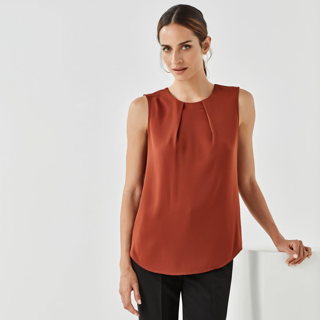 House of Uniforms The Estelle Blouse | Ladies | Sleeveless Biz Corporates