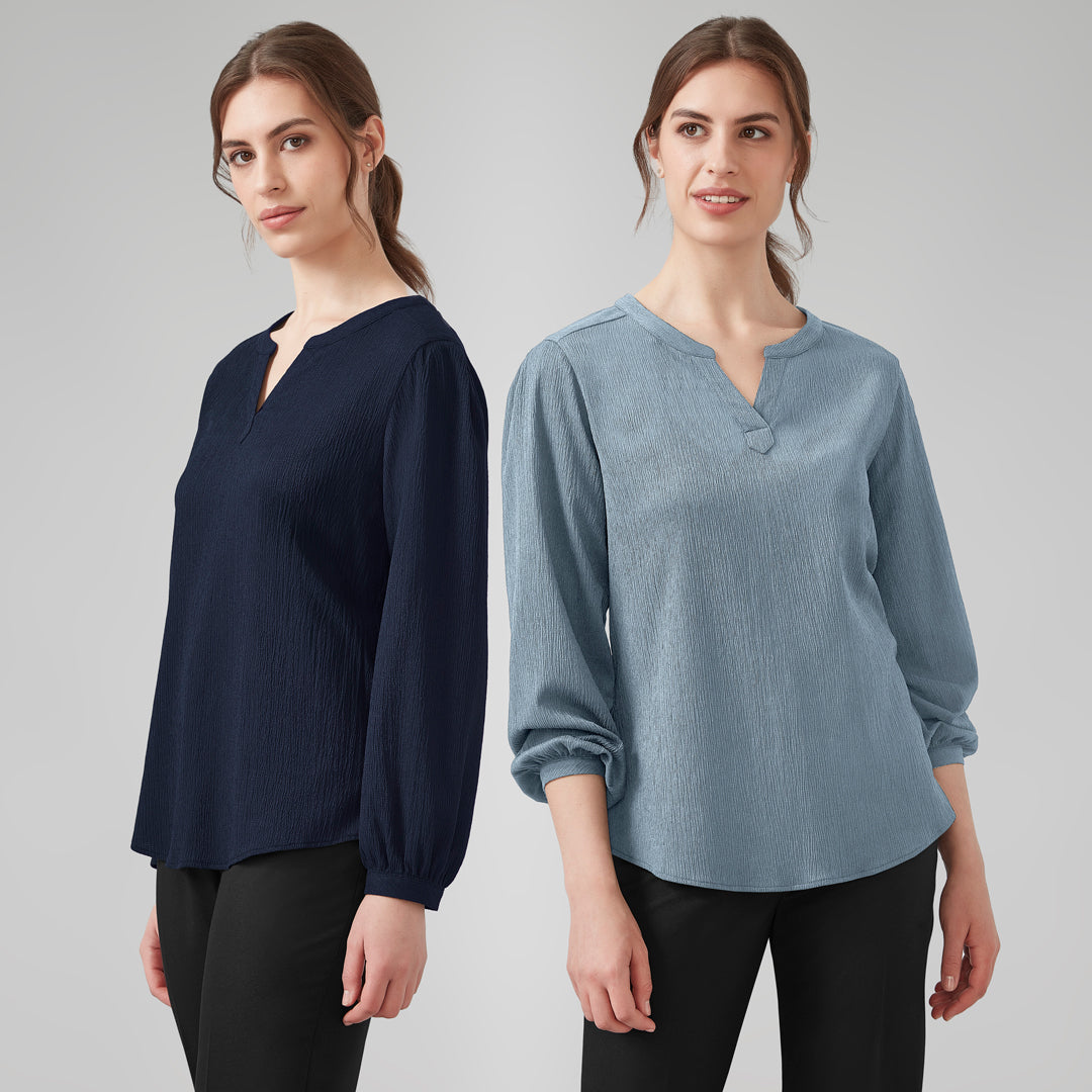 House of Uniforms The Ruche Tunic | Ladies | Long Sleeve Biz Corporates