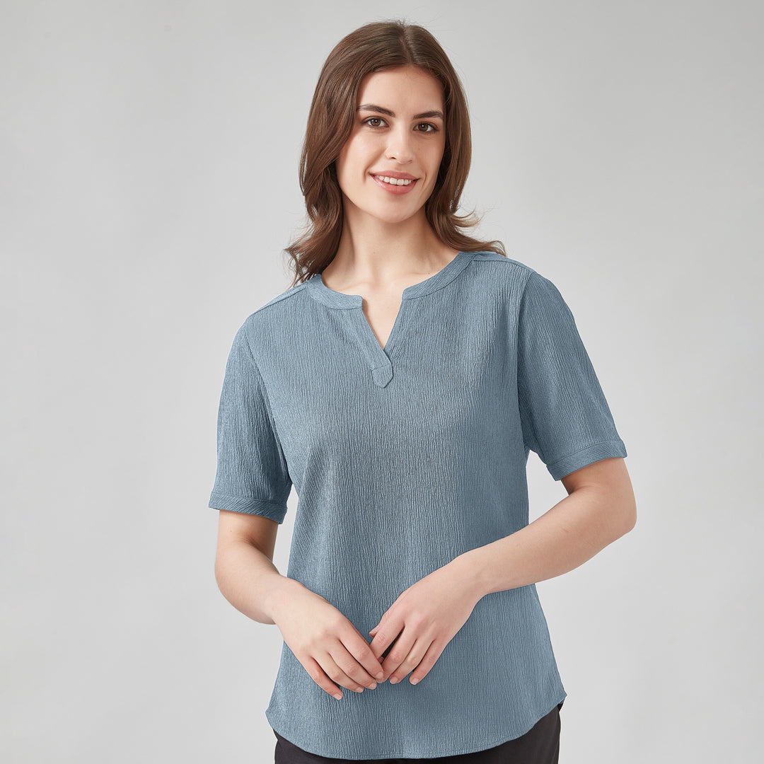 House of Uniforms The Ruche Tunic | Ladies | Short Sleeve Biz Corporates