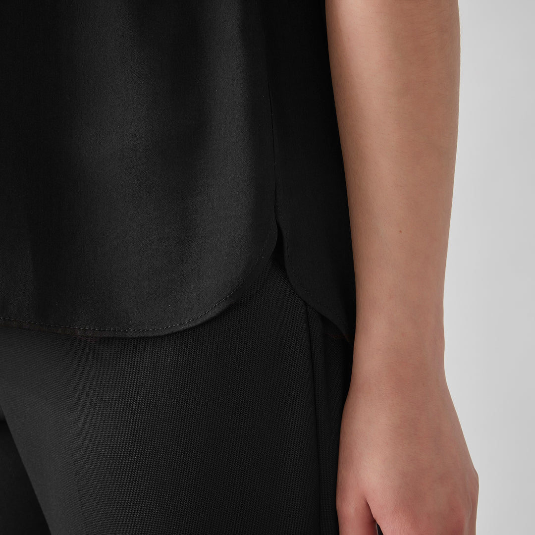 House of Uniforms The Evelyn Keyhole Top | Short Sleeve Biz Corporates