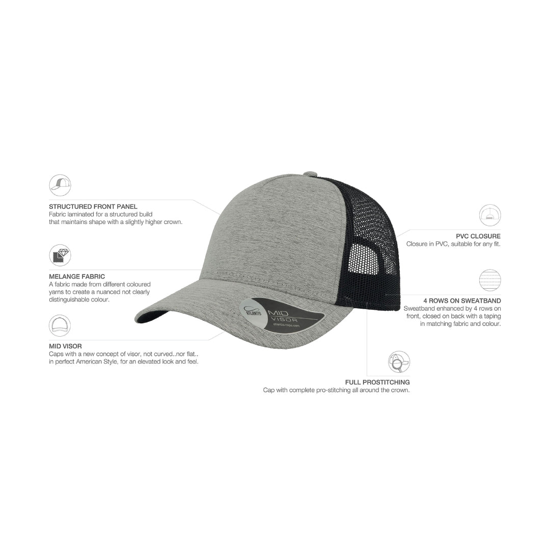 House of Uniforms The Rapper Melange Cap | Atlantis Atlantis Headwear