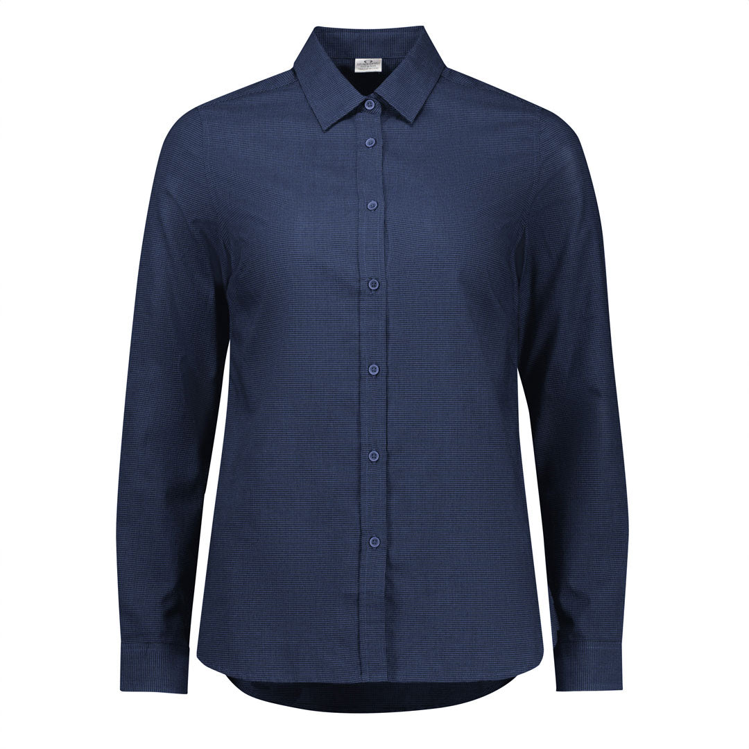 House of Uniforms Soul Shirt | Ladies | Long Sleeve Biz Collection Navy