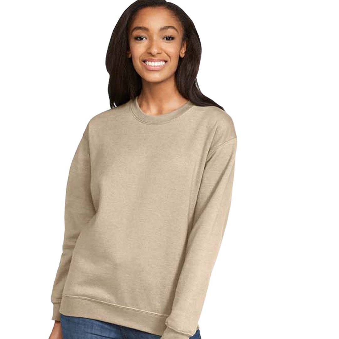 House of Uniforms The Softstyle Crewneck Jumper | Adults Gildan Sand