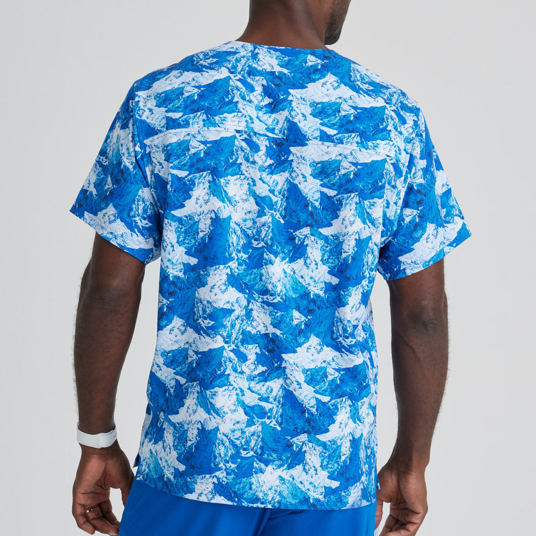 House of Uniforms The Skechers Single Pocket Printed Scrub Top | Mens Skechers by Barco
